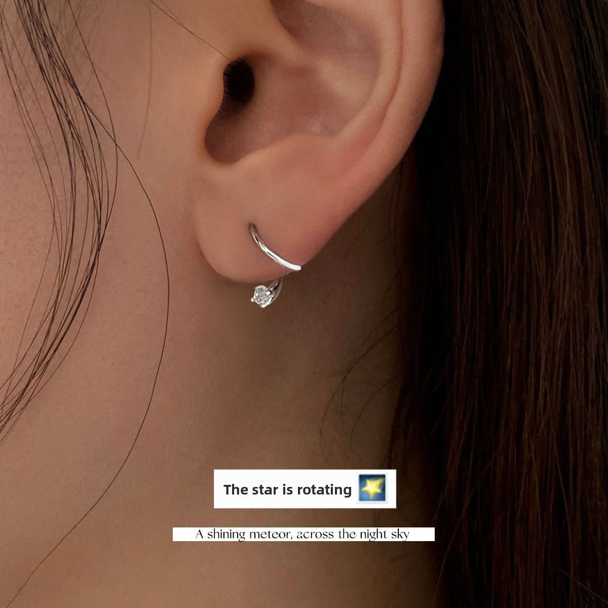 Pendientes geométricos de plata de ley de circón