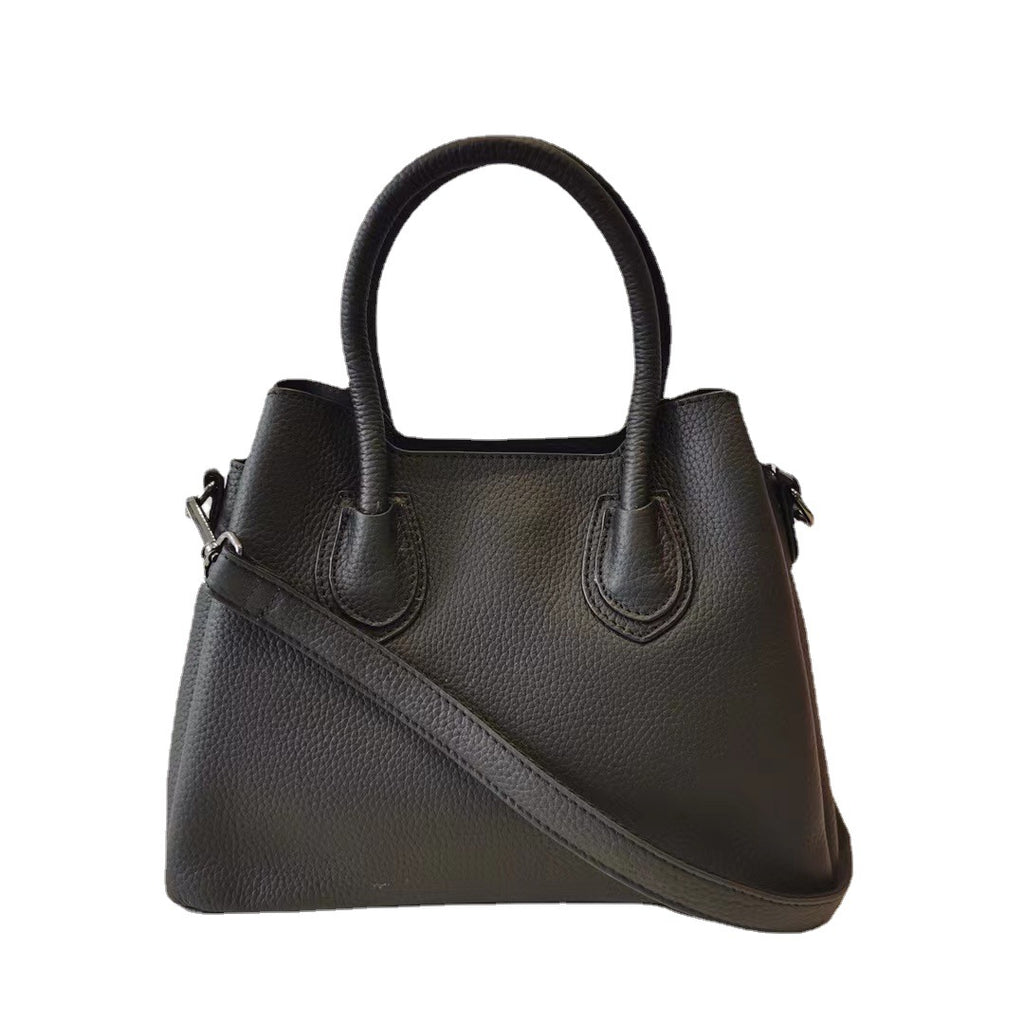 Genuine Leather Women Crossbody Bucket Bag