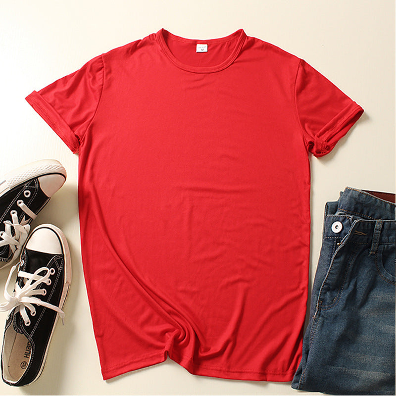 Camiseta holgada de manga corta con cuello redondo