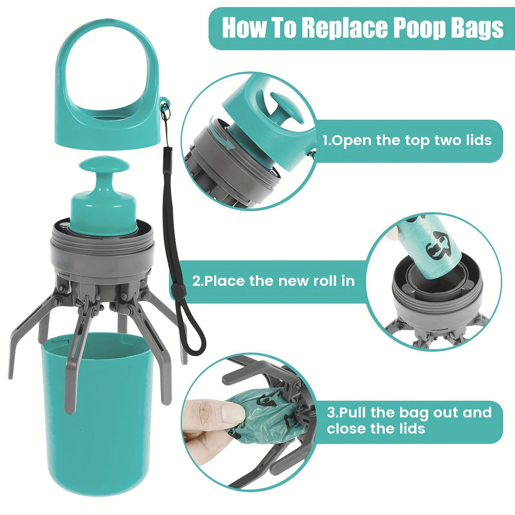 Recolector portátil de deshechos de perro con bolsas de basura