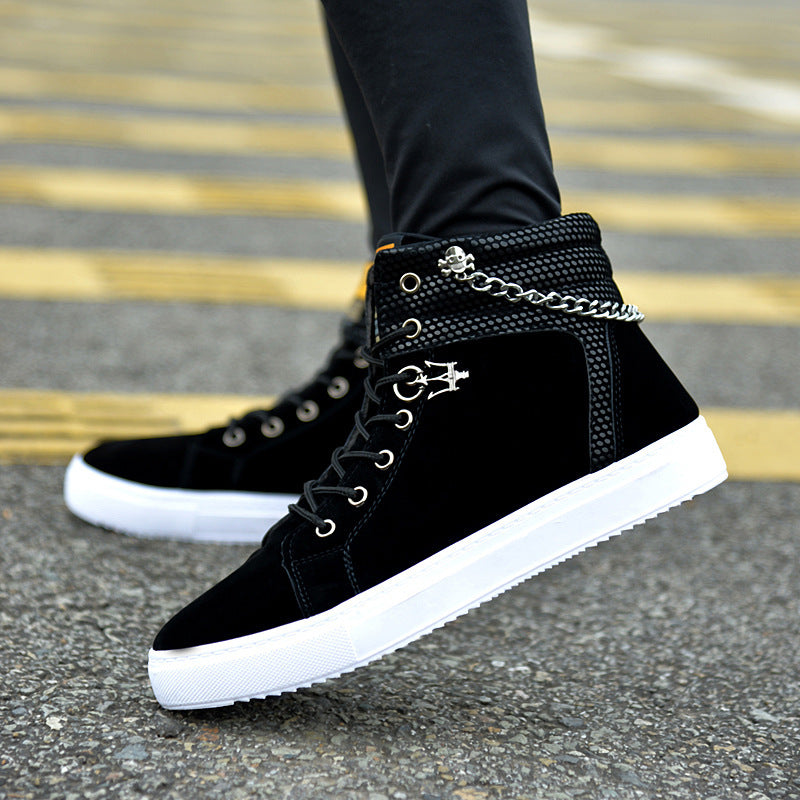 Zapatillas de lona casuales de caña alta para hombre