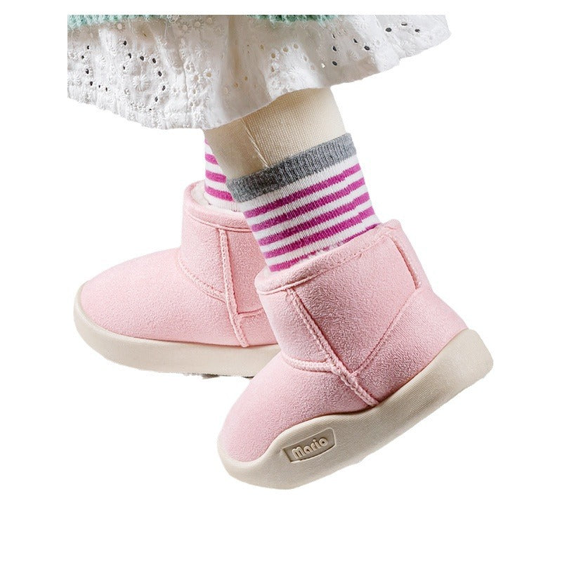 Botas de nieve de invierno con forro polar para niños
