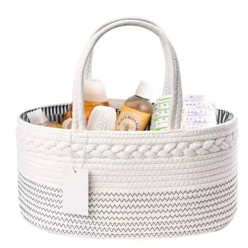 Handwoven Storage Basket with Removable Compartments