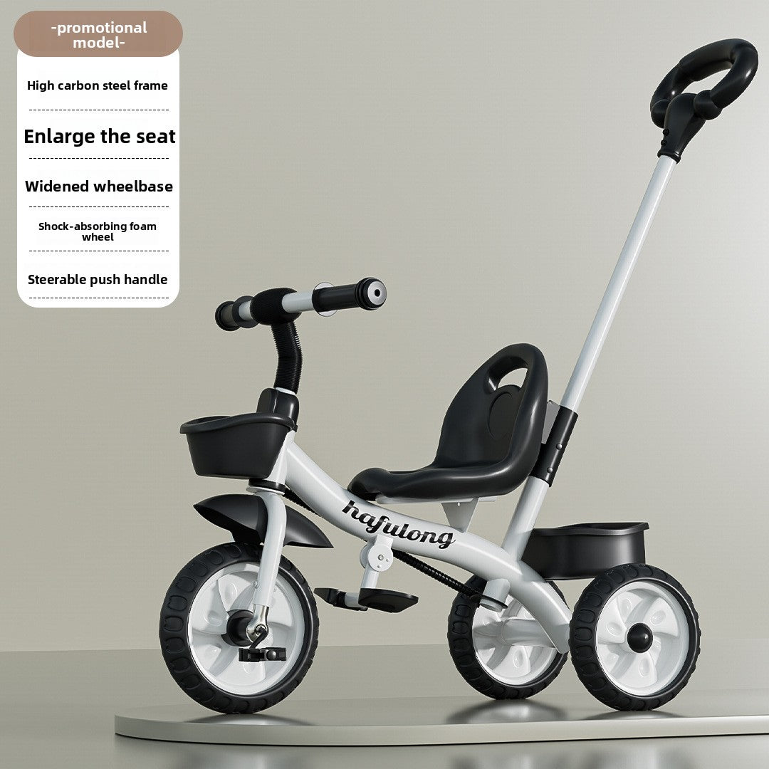 Triciclo ajustable para niños con asa de empuje
