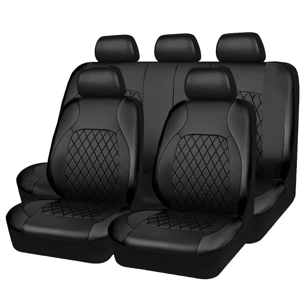 Juego de fundas de asiento de coche de cuero acolchado universal