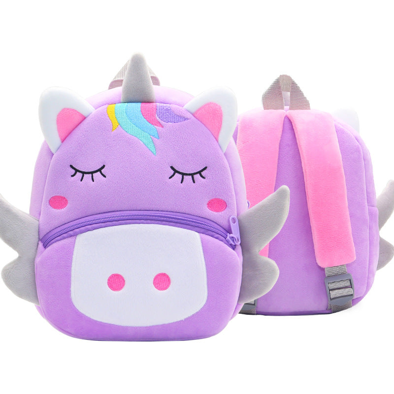 Mochila de peluche de animales de dibujos animados para niños