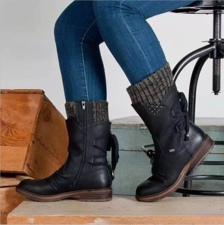 Botas de talla grande con media antorrilla