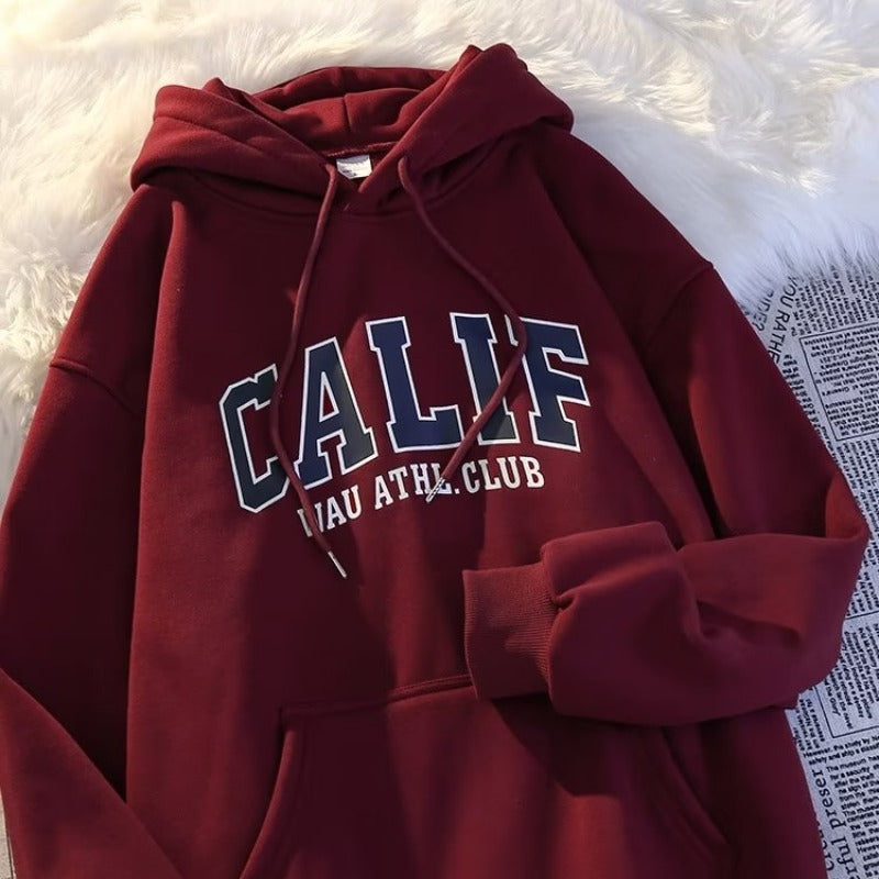 Sudadera de vellón con capucha estilo urbano