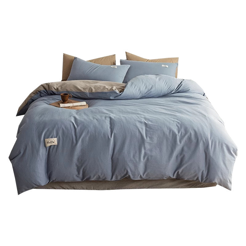 Juego de cama de algodón de cuatro piezas