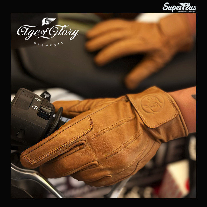 Guantes de motocicleta desgastados vintage