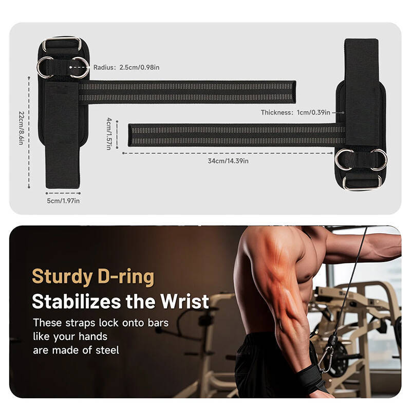 Pulsera de entrenamiento con cinturón de agarre antideslizante de doble anillo en D