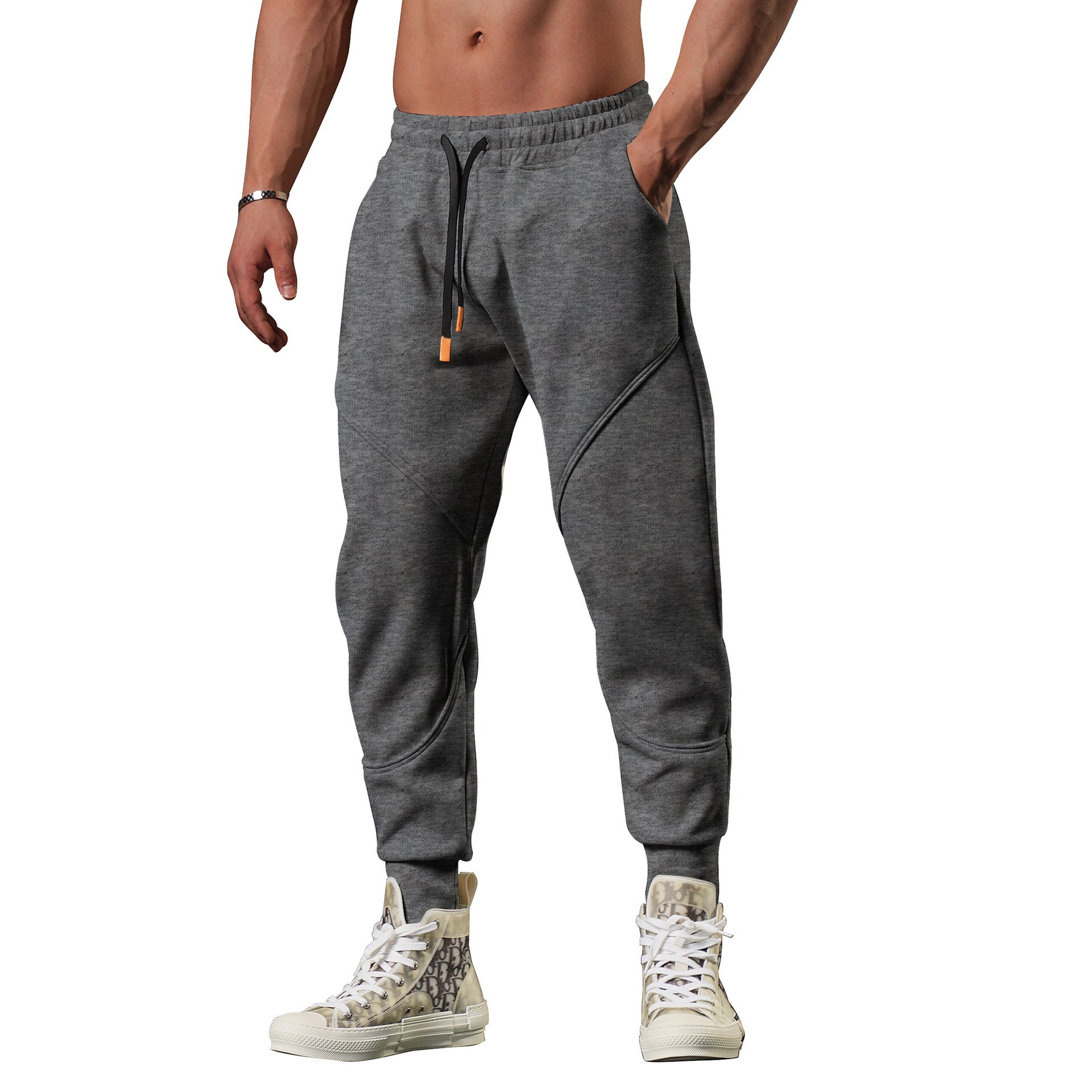 Pantalones jogger holgados para hombre con pierna cónica