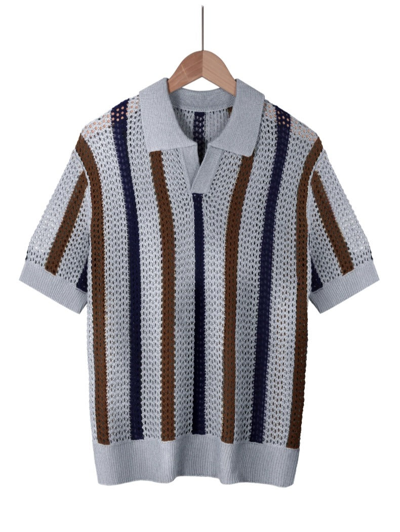 Polo de bloque de color geométrico