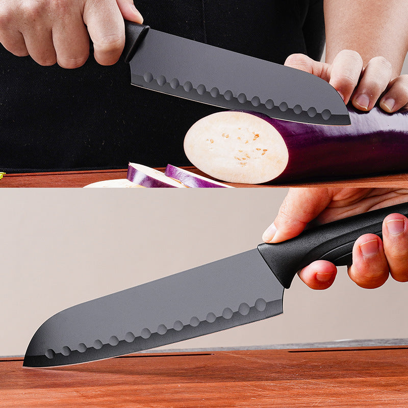 Juego de cuchillos de cocina de acero inoxidable con mango de PP