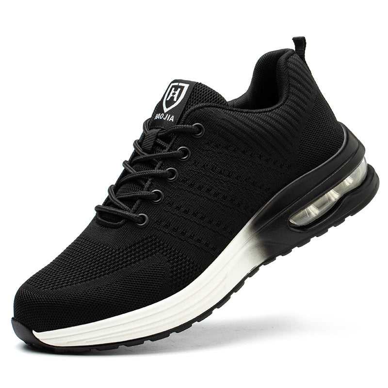 Zapatos de seguridad con cojín de aire ligeros y resistentes al desgaste, antideslizantes y ligeros para hombres