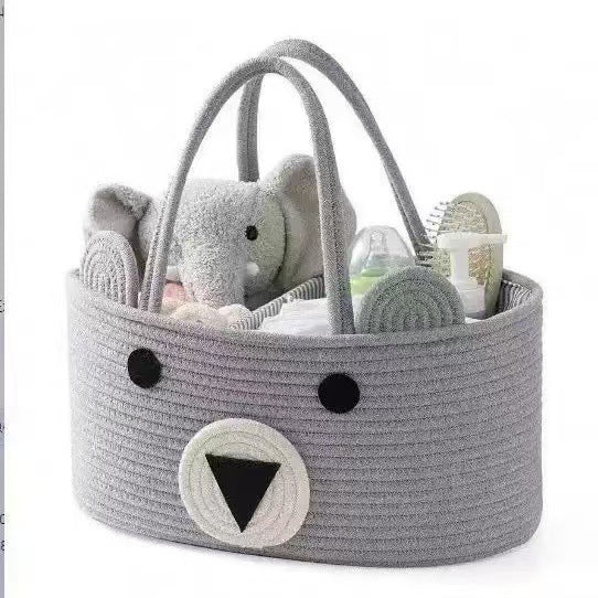 Handwoven Storage Basket with Removable Compartments