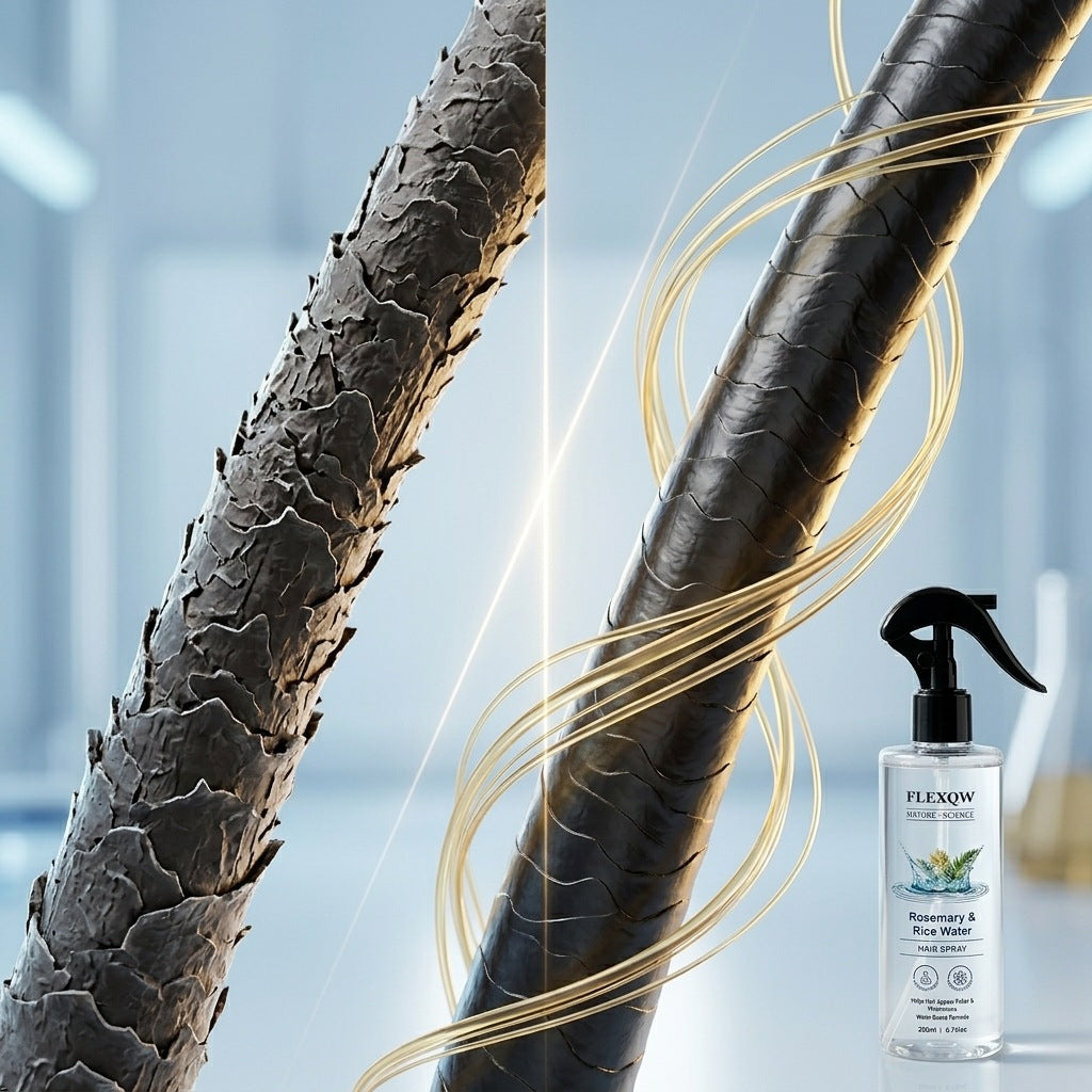 Spray para el cuidado del cabello con romero para un cabello suave y brillante y hidratante