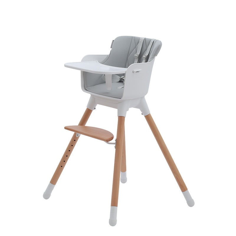 Silla alta ajustable de madera de haya para niños