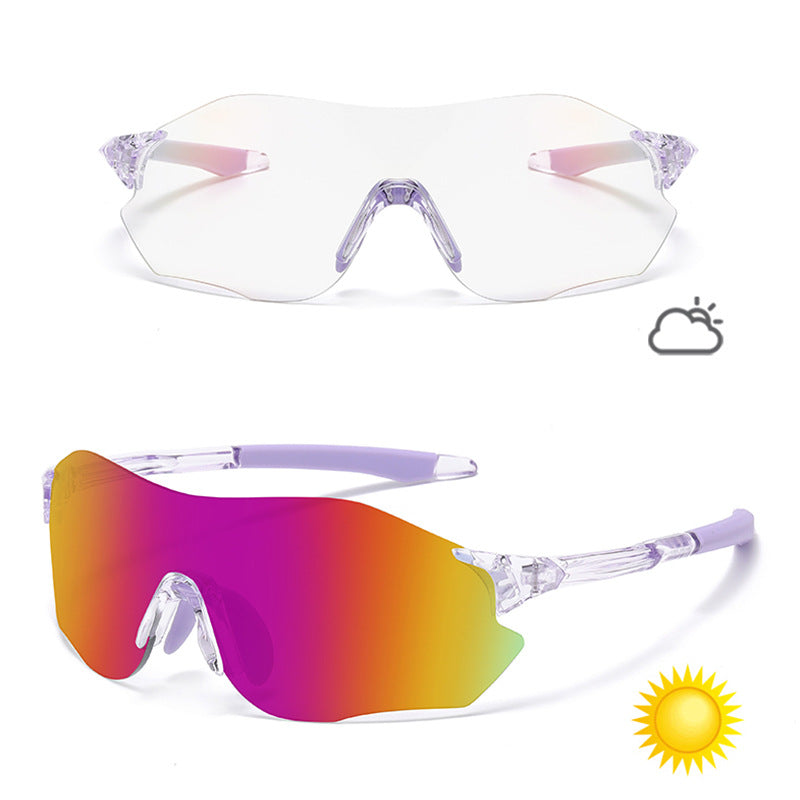 Gafas de sol deportivas que cambian de color para ciclismo y carrera