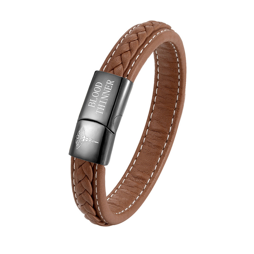 Pulsera de identificación médica de acero inoxidable