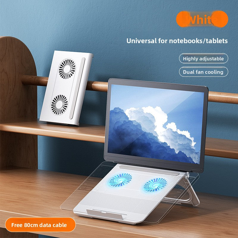 Almohadilla de enfriamiento para portátil con 4 ventiladores, soporte plegable