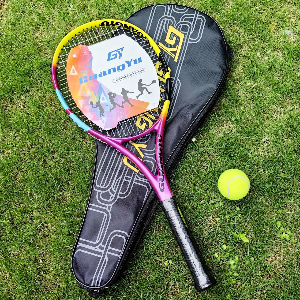 Raqueta de tenis profesional de fibra de carbono