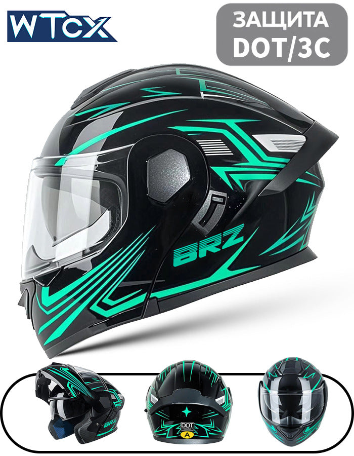 Casco de motocicleta de cara abierta