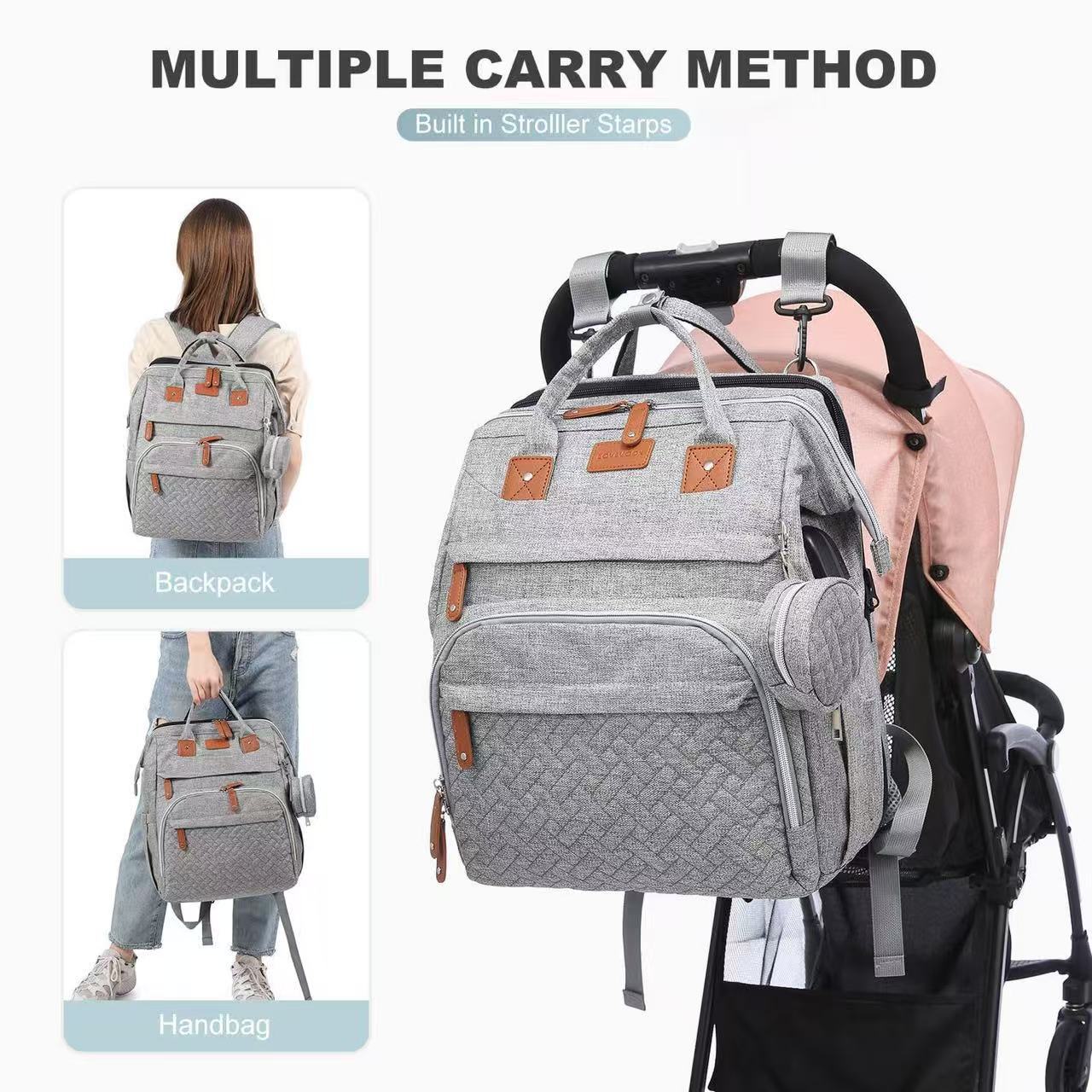 Mochila plegable para cama de bebé con gran capacidad