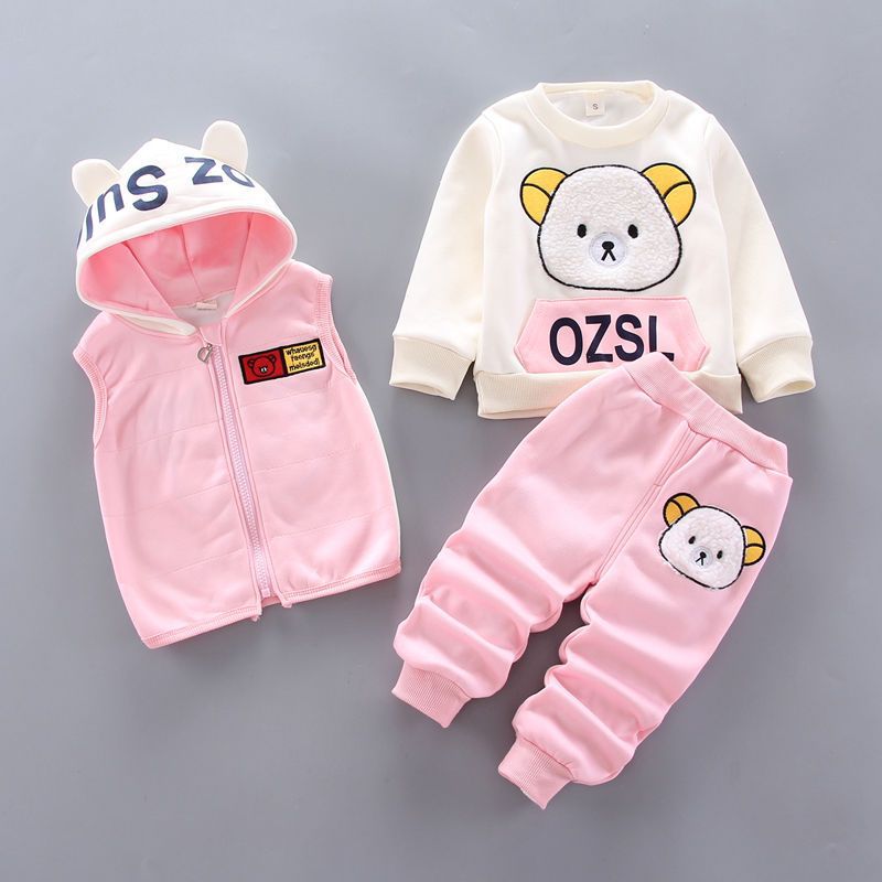 Juego de tres piezas de ropa de primavera para bebés