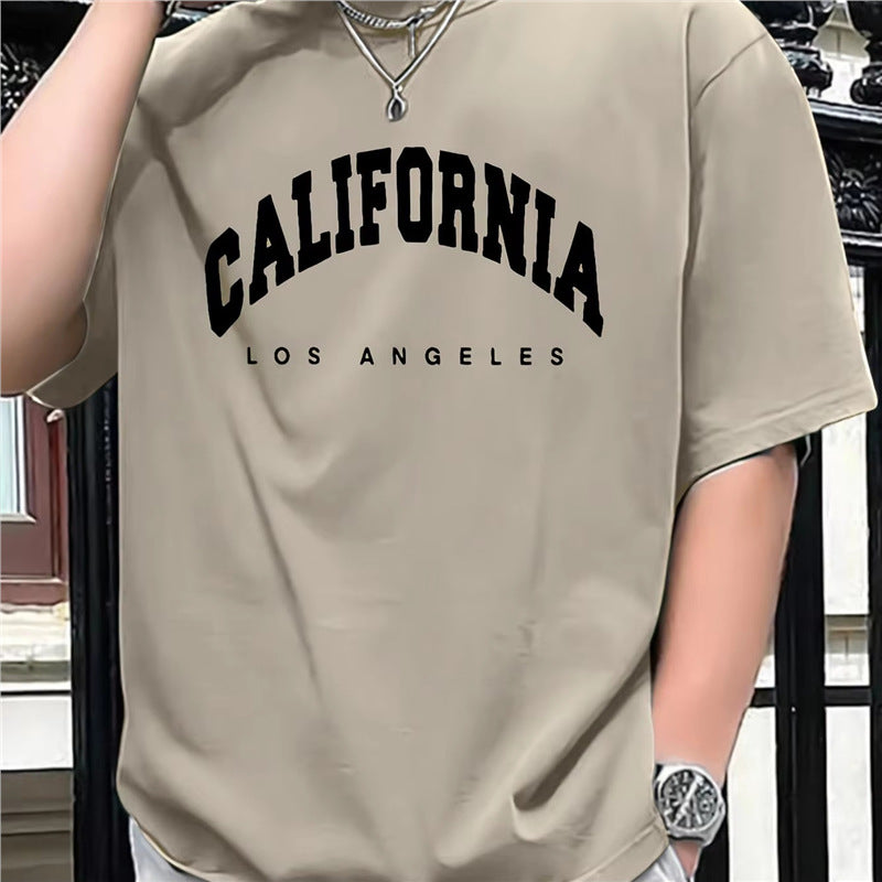 Top holgado informal de manga corta para hombre