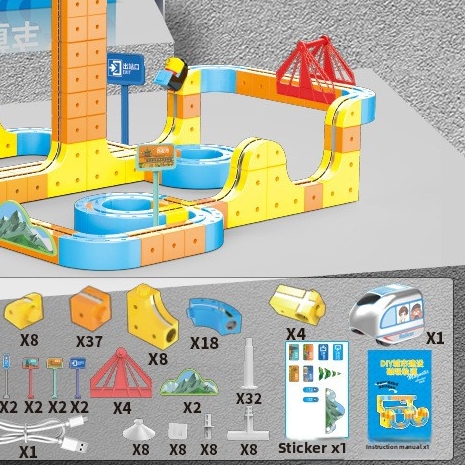 Juego de juguetes de tren educativo magnético