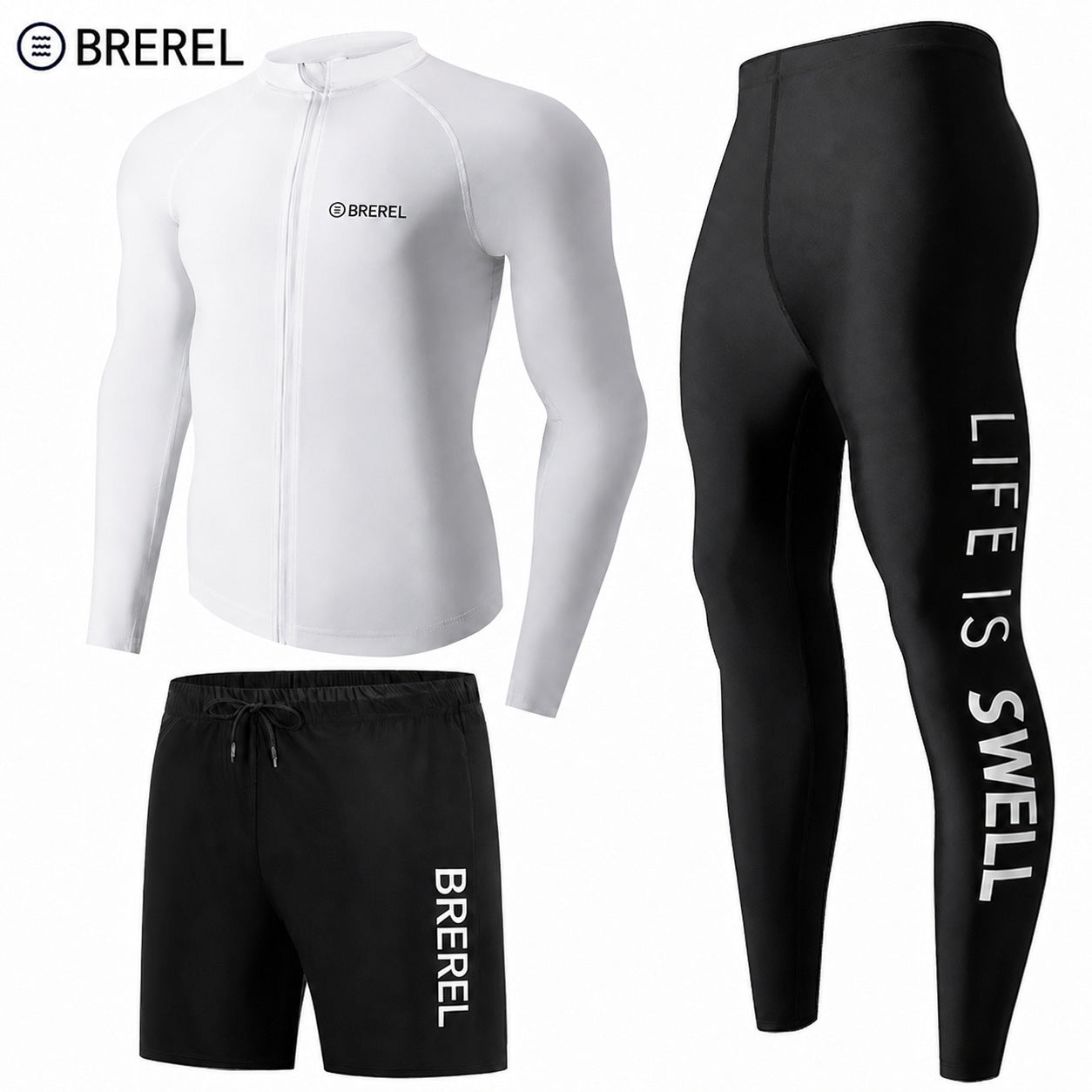 Conjunto de traje de baño de secado rápido para hombre