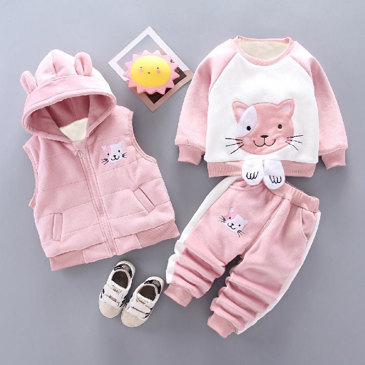 Juego de tres piezas de ropa de primavera para bebés