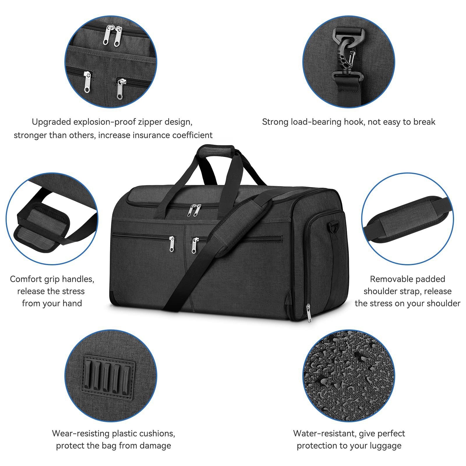 Travel Garment Bag with Shoe Compartment