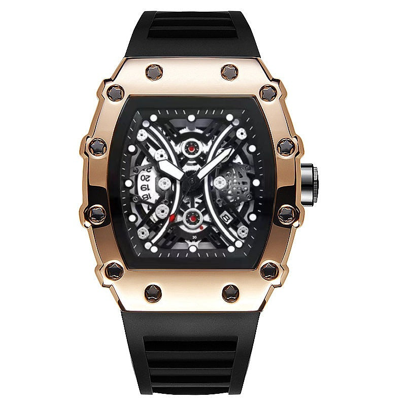 Men's Square Calendar Sports Quartz Watch