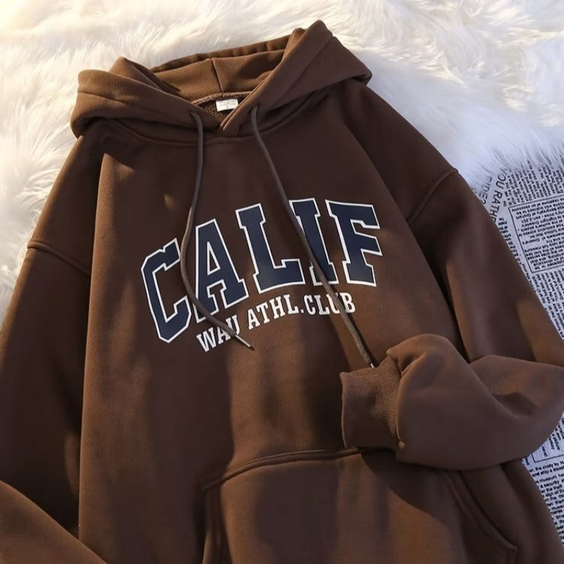 Sudadera de vellón con capucha estilo urbano