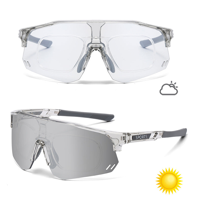 Gafas de sol deportivas que cambian de color para ciclismo y carrera