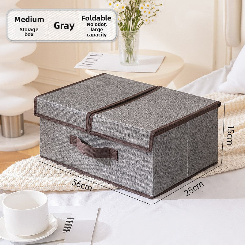 Foldable Non-Woven Storage Box with Lid