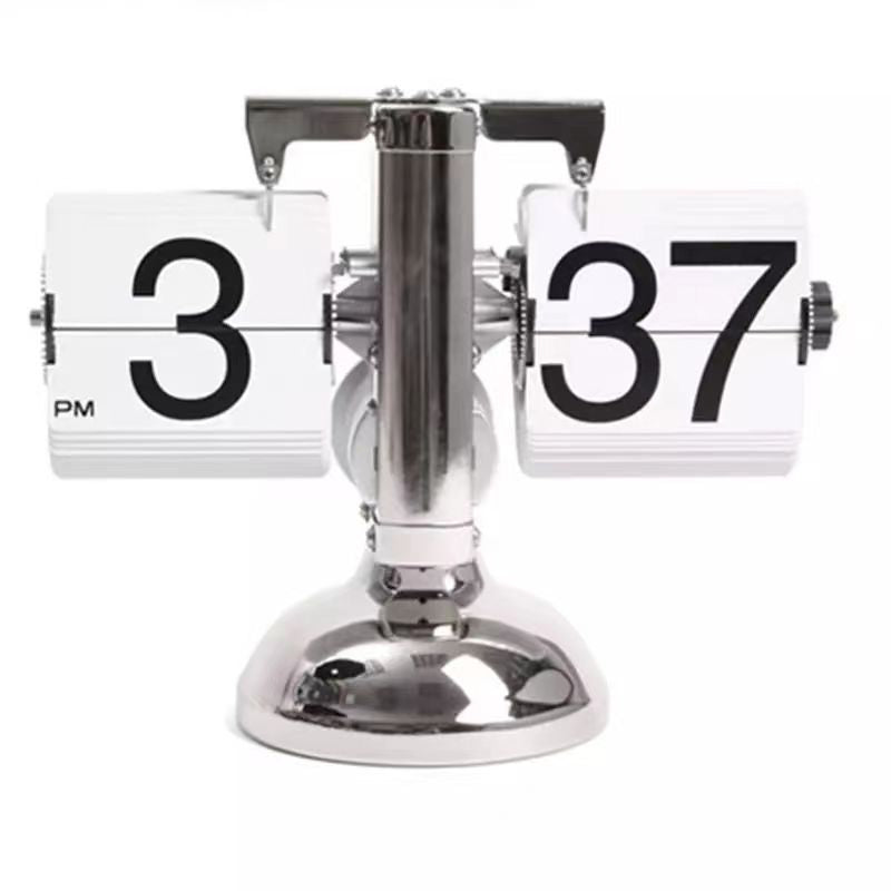 Reloj de escritorio retro automático con movimiento de cuarzo
