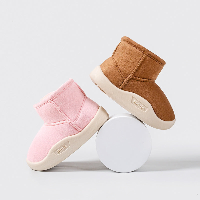 Botas de nieve de invierno con forro polar para niños