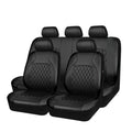 Funda de asiento de coche de cuero PU acolchado de diamante universal