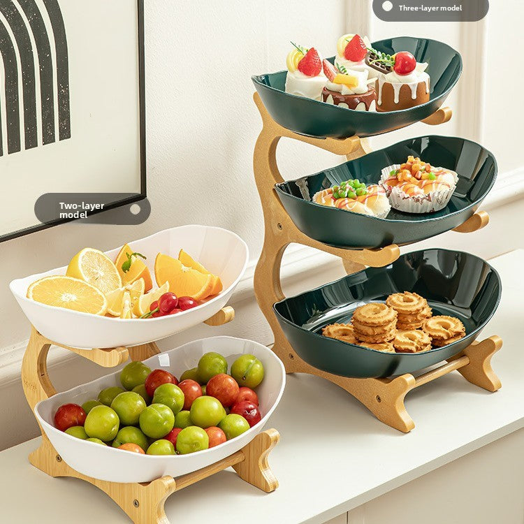 Plato de frutas simple multicapa para el hogar para la sala de estar