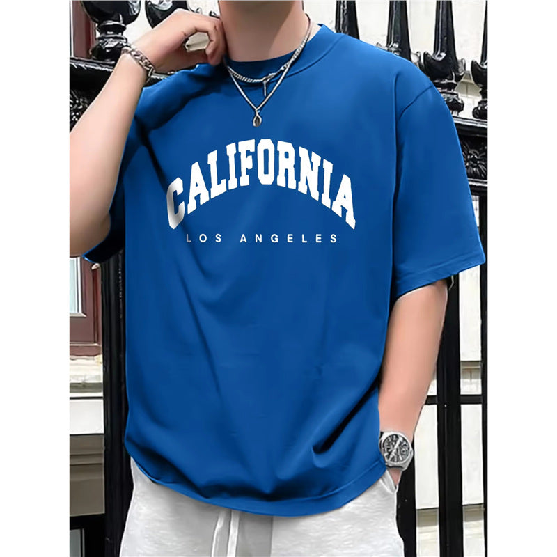 Top holgado informal de manga corta para hombre