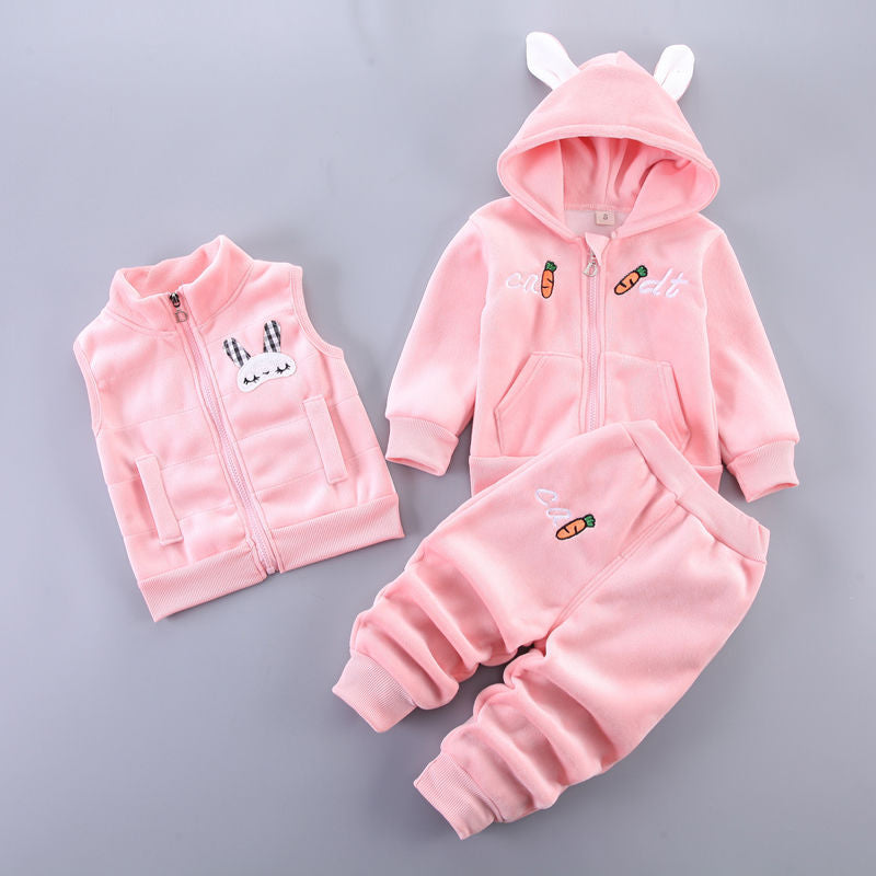 Juego de tres piezas de ropa de primavera para bebés