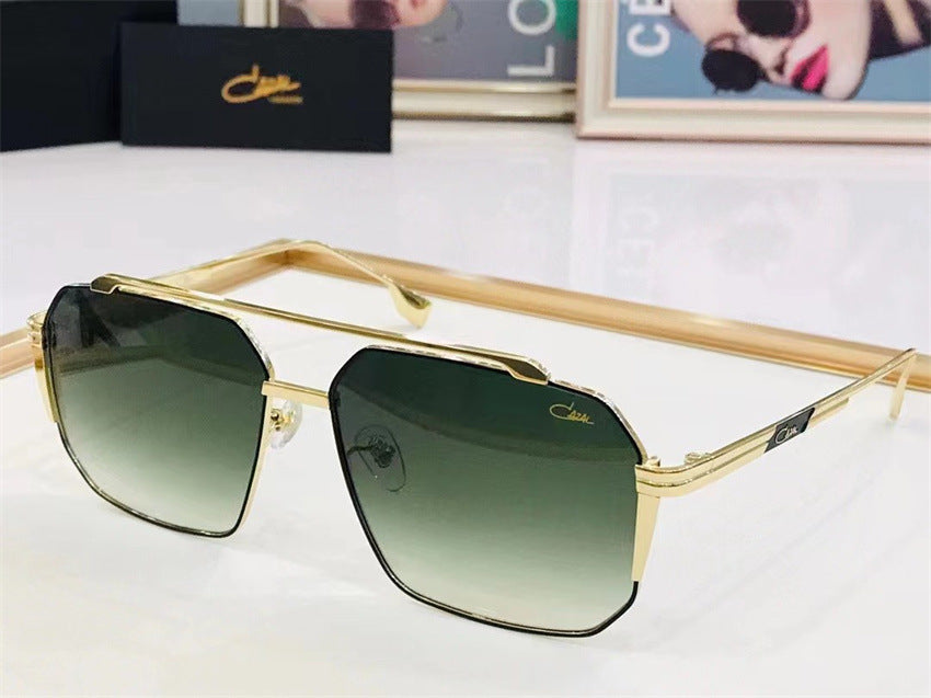Gafas de montura completa negras metálicas