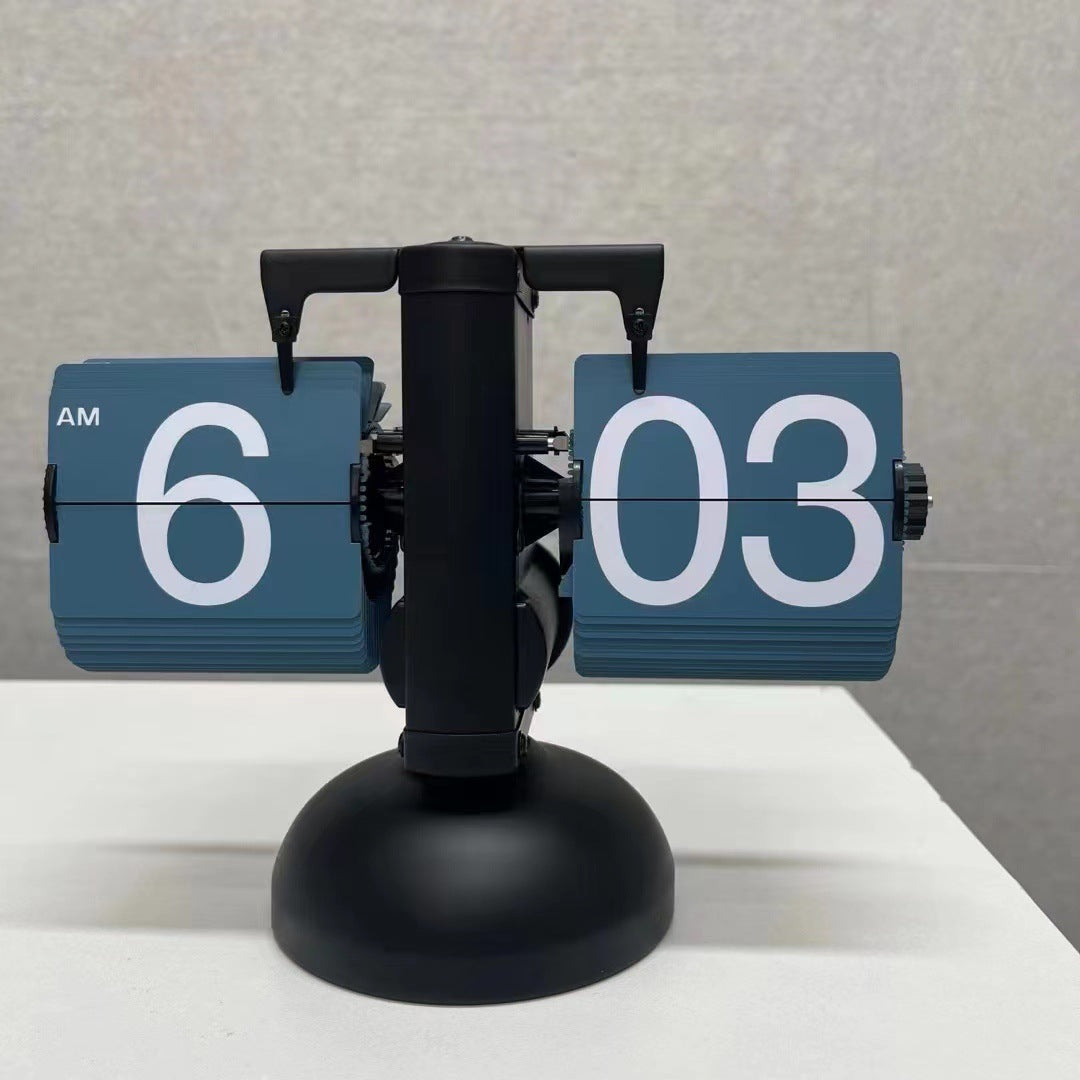 Reloj de escritorio retro automático con movimiento de cuarzo