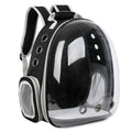 Mochila portátil transparente para mascotas con puerta lateral