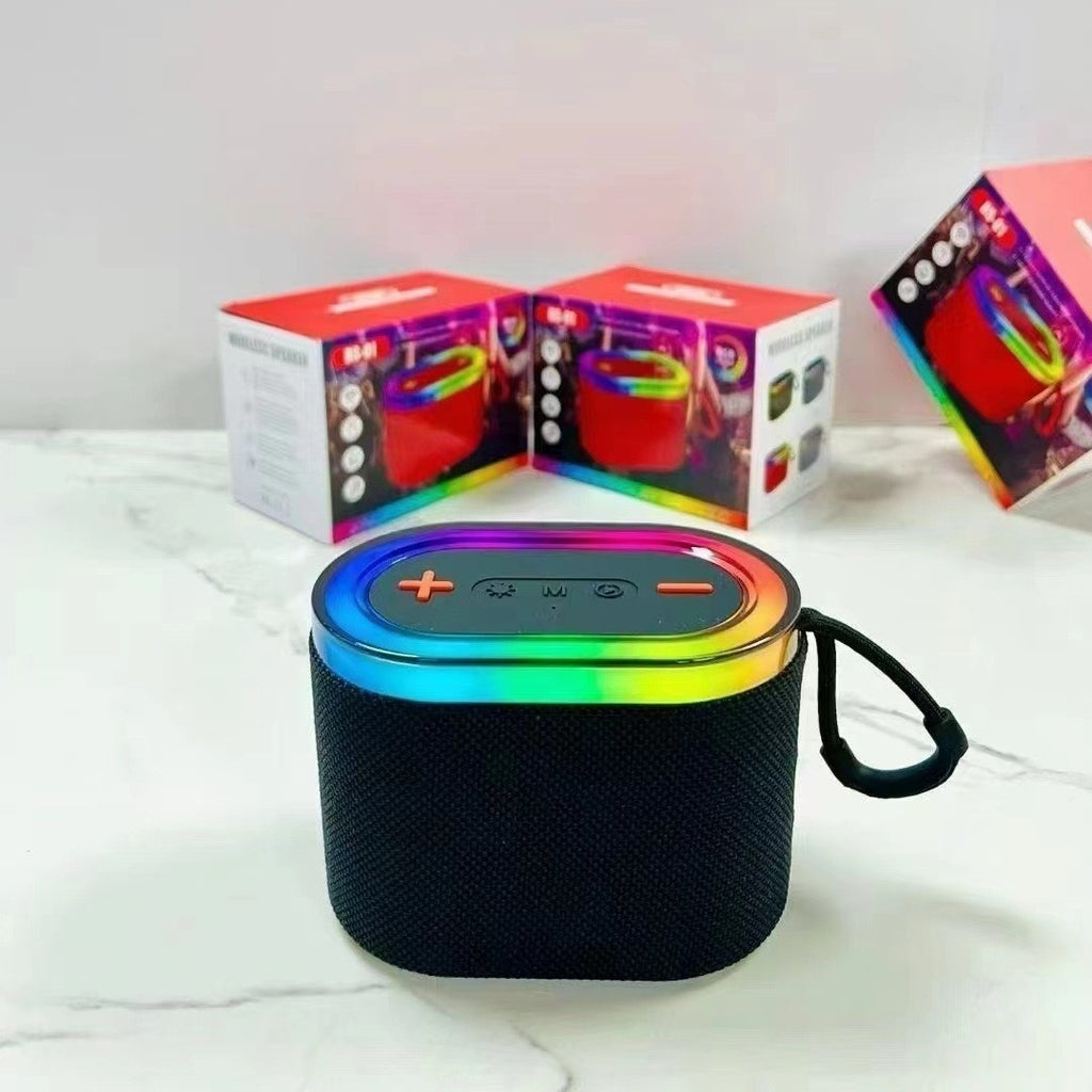 Altavoz Bluetooth inalámbrico portátil con luces RGB