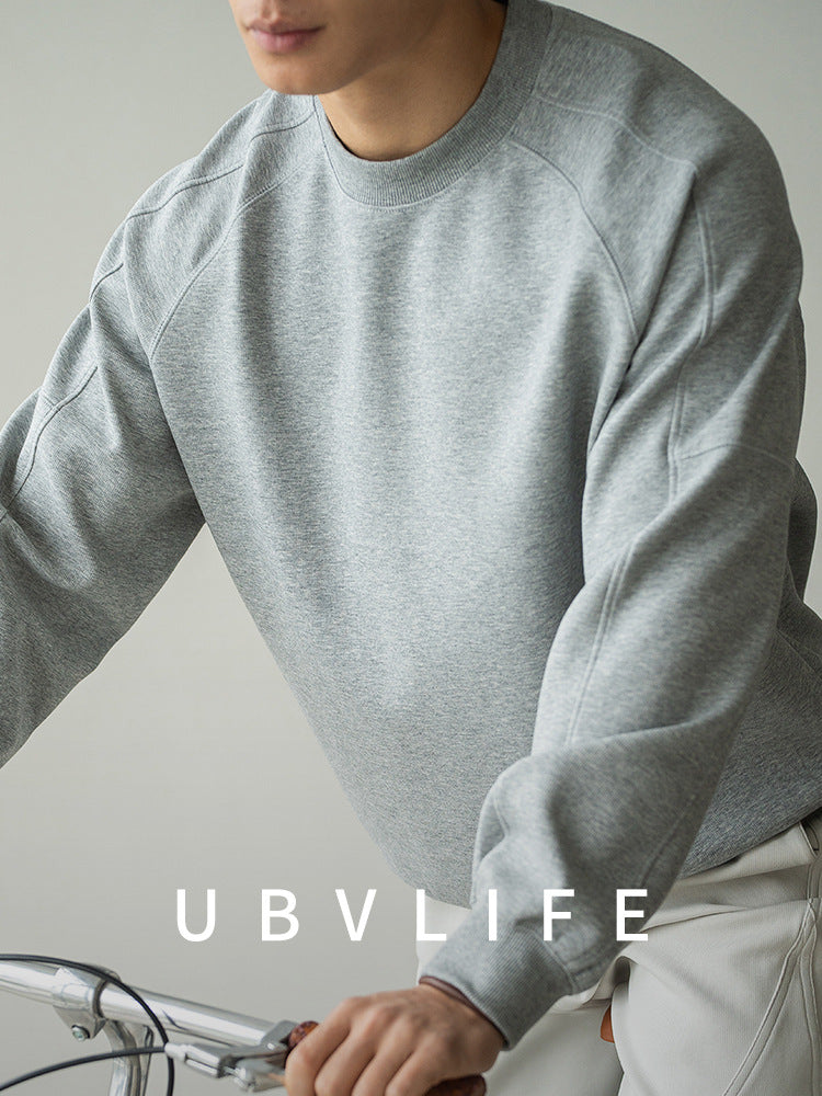 Round-neck pullover short-sleeved hoodie