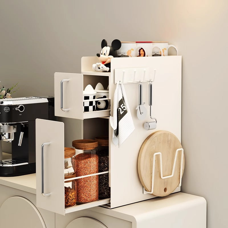 Double Layer Pull Out Kitchen Storage Rack